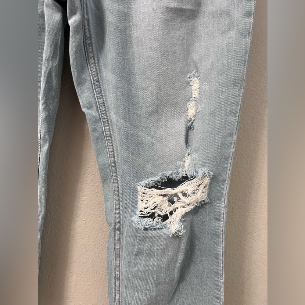 Abercrombie & Fitch Curve Love The Ankle Straight Ultra Hi Rise Jeans Blue Sz 4s - Picture 5 of 11